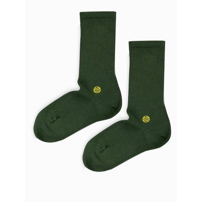 2 paar biologische sokken retro-stijl, groen - 2 paar tennissokken