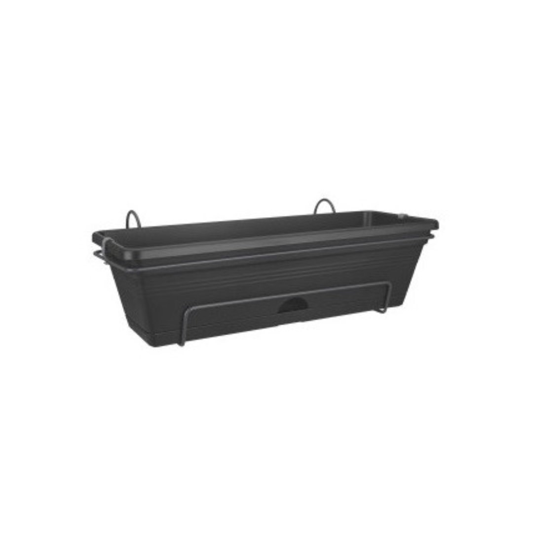 Jardinière de balcon - 50x17x26cm - noire