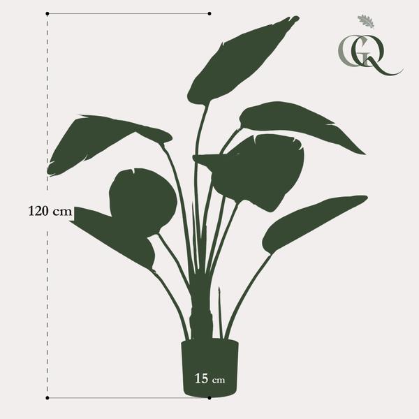 Plante artificielle - Strelitzia nicolai - Fleur d'oiseau de paradis - 120 cm