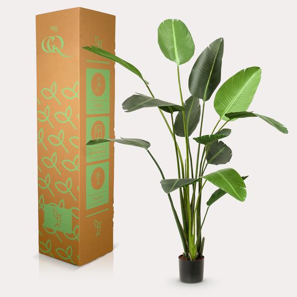 Plante artificielle - Strelitzia Nicolai - Fleur d'oiseau de paradis - 230 cm
