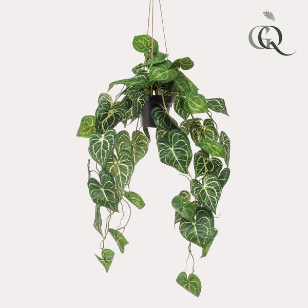 Plante artificielle - Anthurium Clarinervium - Plante veinée - 80 cm