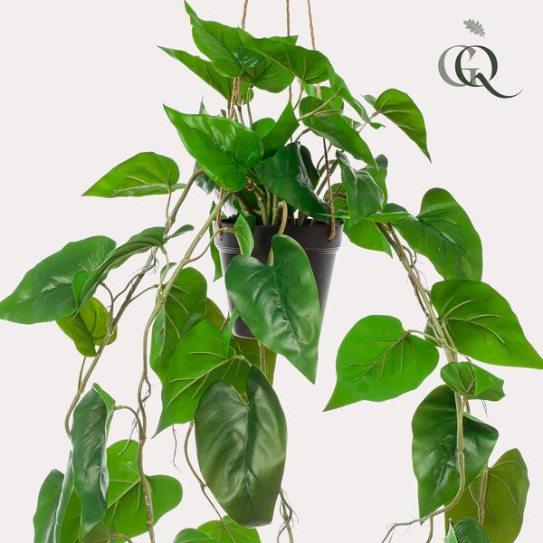 Plante artificielle - Philodendron scandens - Amateur d'arbres grimpants - 80 cm