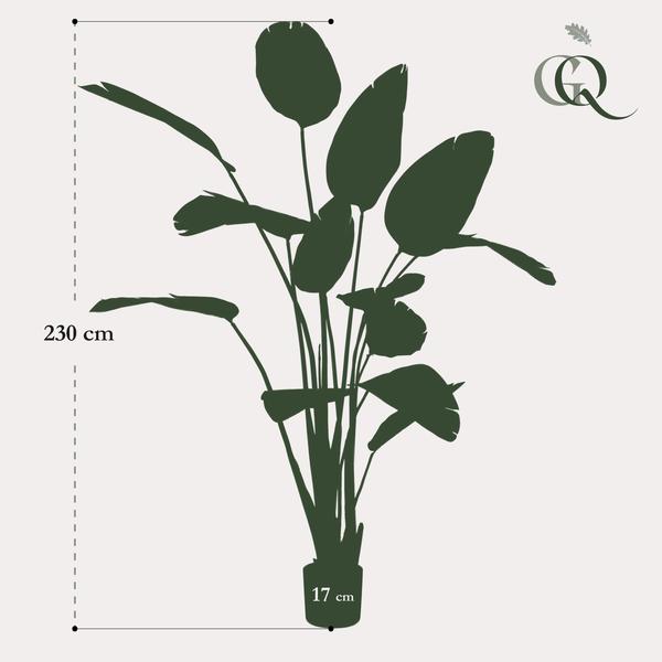 Plante artificielle - Strelitzia Nicolai - Fleur d'oiseau de paradis - 230 cm