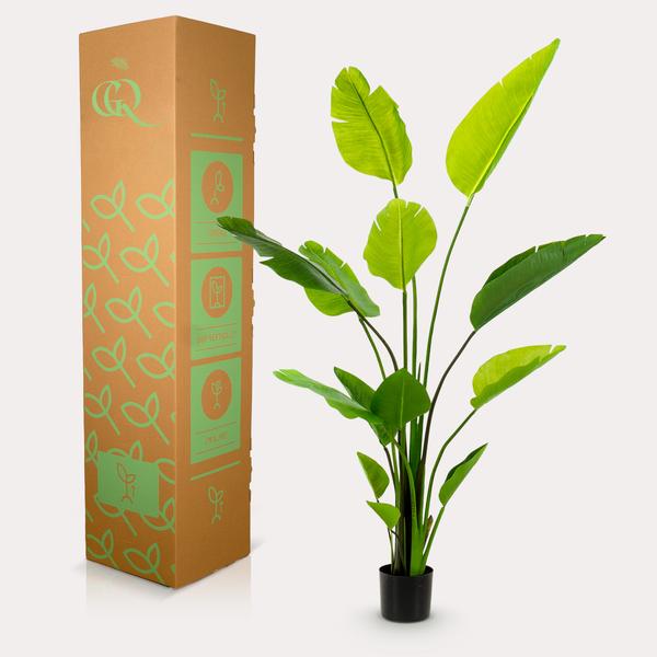 Plante artificielle - Strelitzia Nicolai - Fleur d'oiseau de paradis - 150 cm