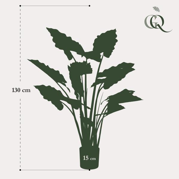 Plante artificielle - Colocasia Rose Chine - Oreille d'éléphant - 130 cm