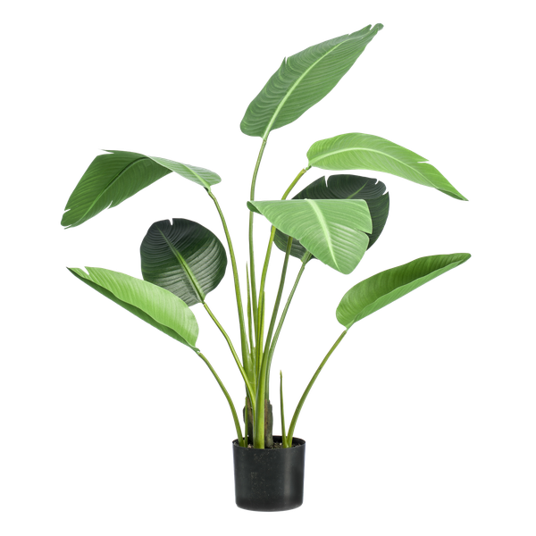 Plante artificielle - Strelitzia nicolai - Fleur d'oiseau de paradis - 120 cm
