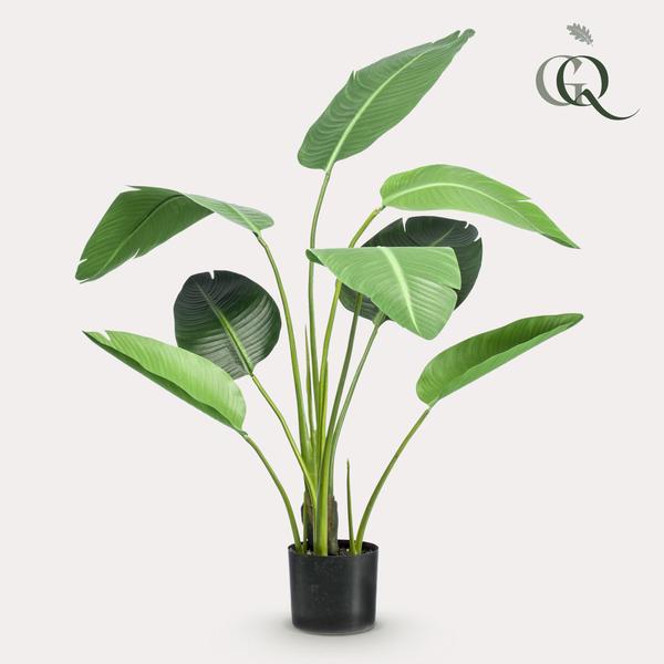 Plante artificielle - Strelitzia nicolai - Fleur d'oiseau de paradis - 120 cm