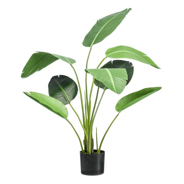 Plante artificielle - Strelitzia nicolai - Fleur d'oiseau de paradis - 120 cm