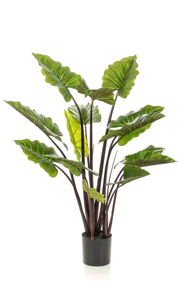 Plante artificielle - Colocasia Rose Chine - Oreille d'éléphant - 130 cm