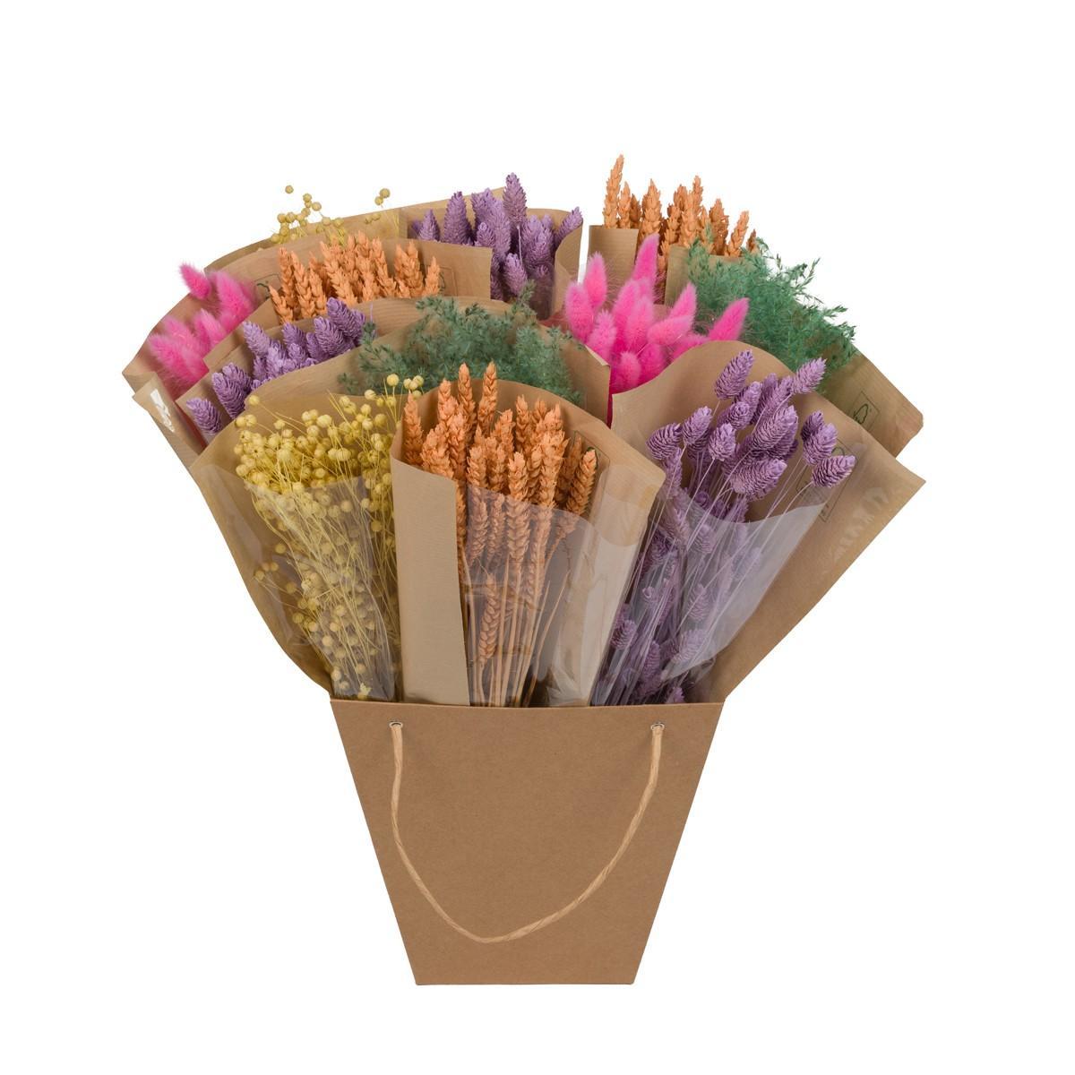 Fleurs séchées - Mix Mono séché - Pastel - ↕50cm