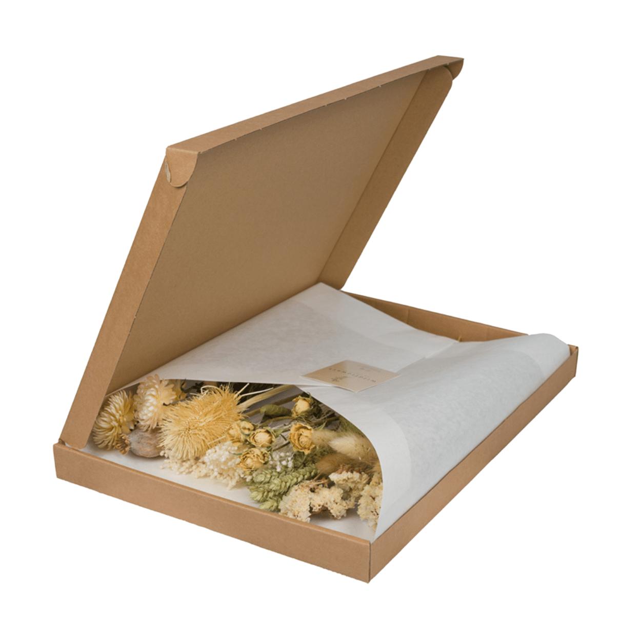 Droogbloemen in Letterbox - Naturel Tinten