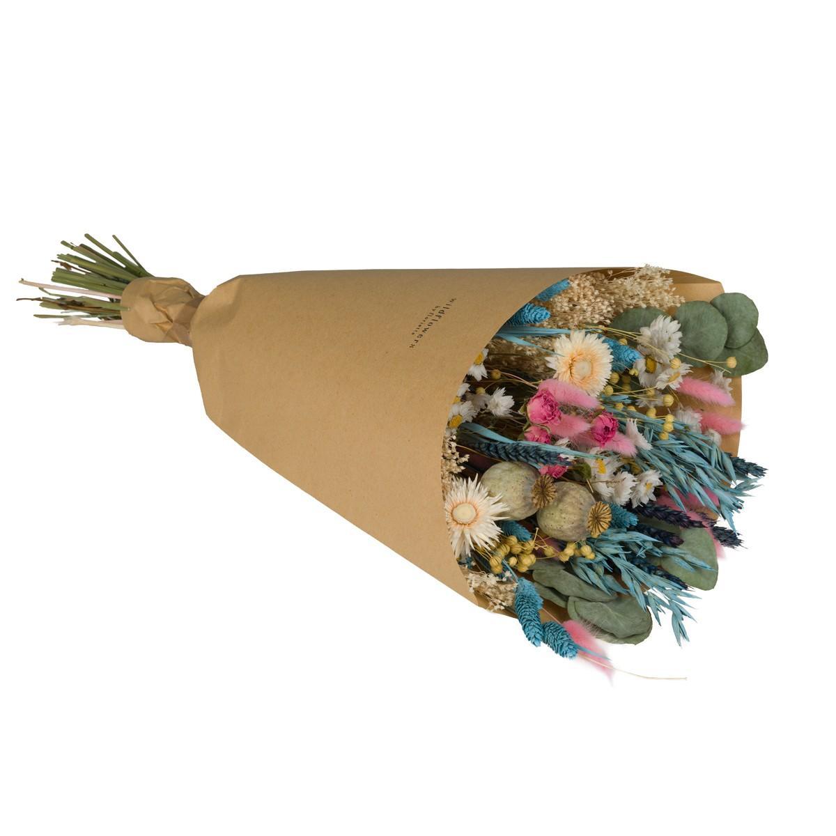 Dried Flowers - Field Bouquet Large - Summery Blue and Pastel Shades