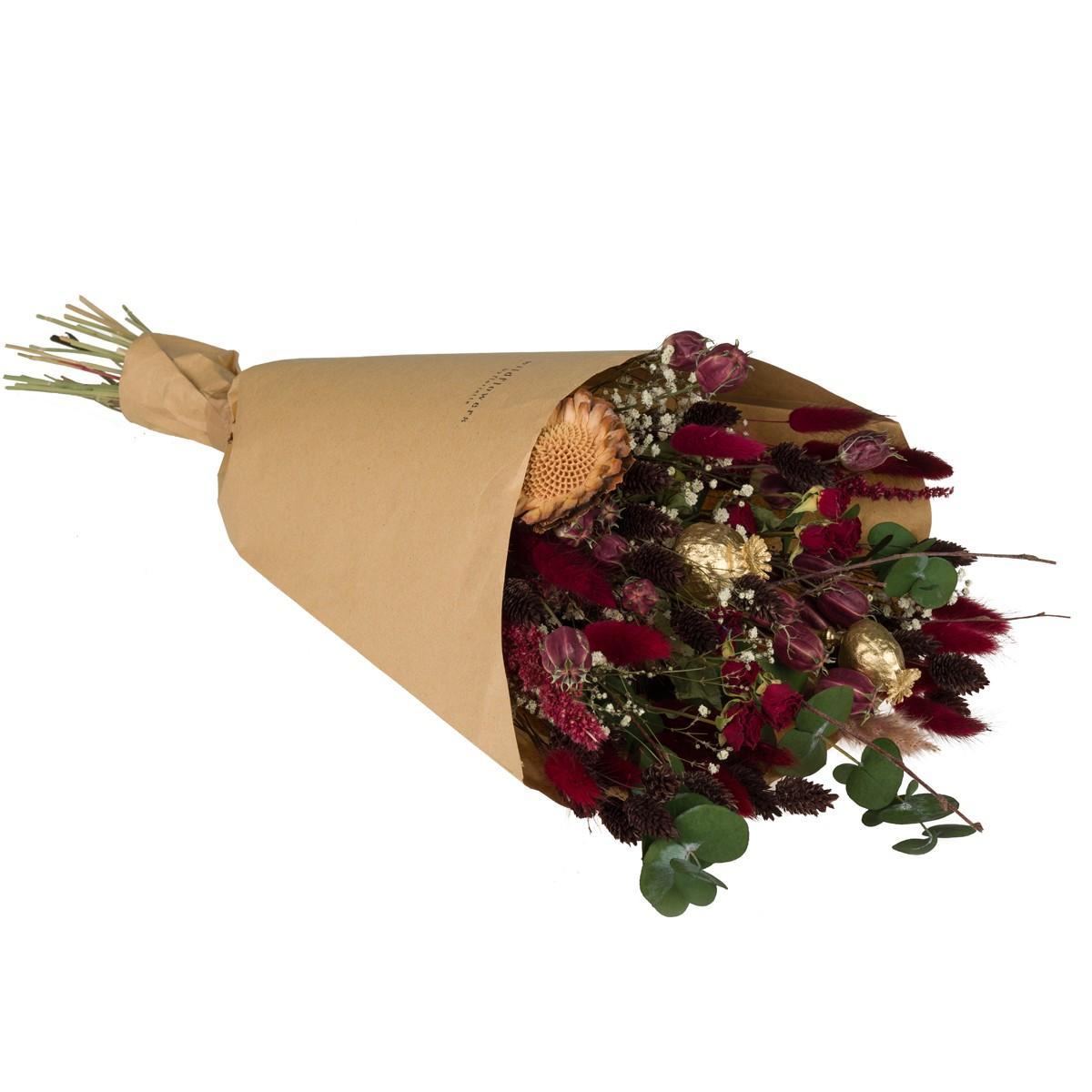 Dried Flowers - Field Bouquet Large - Red Shades