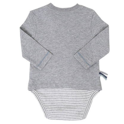 OrganicEra Organic Baby L/S T-shirt body, grijs