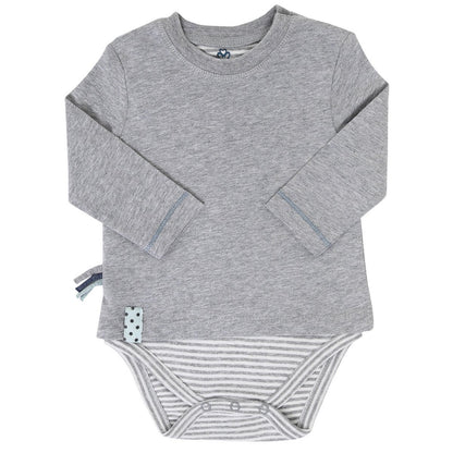 OrganicEra Organic Baby L/S T-shirt body, grijs