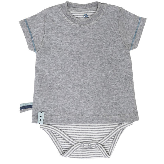 OrganicEra Organic Baby S/S T-shirt romper, grijs