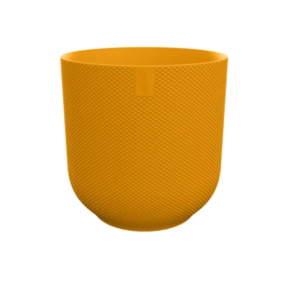 Pot Elho Jazz Rond Jaune Ambré - D23cm - H21cm - D14
