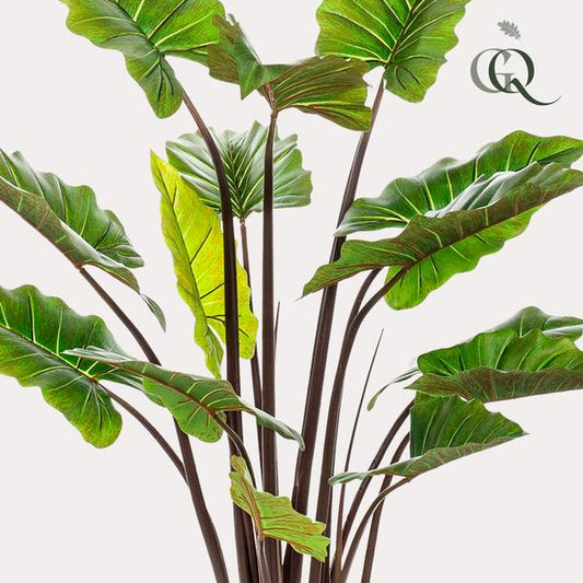 Plante artificielle - Colocasia Rose Chine - Oreille d'éléphant - 130 cm
